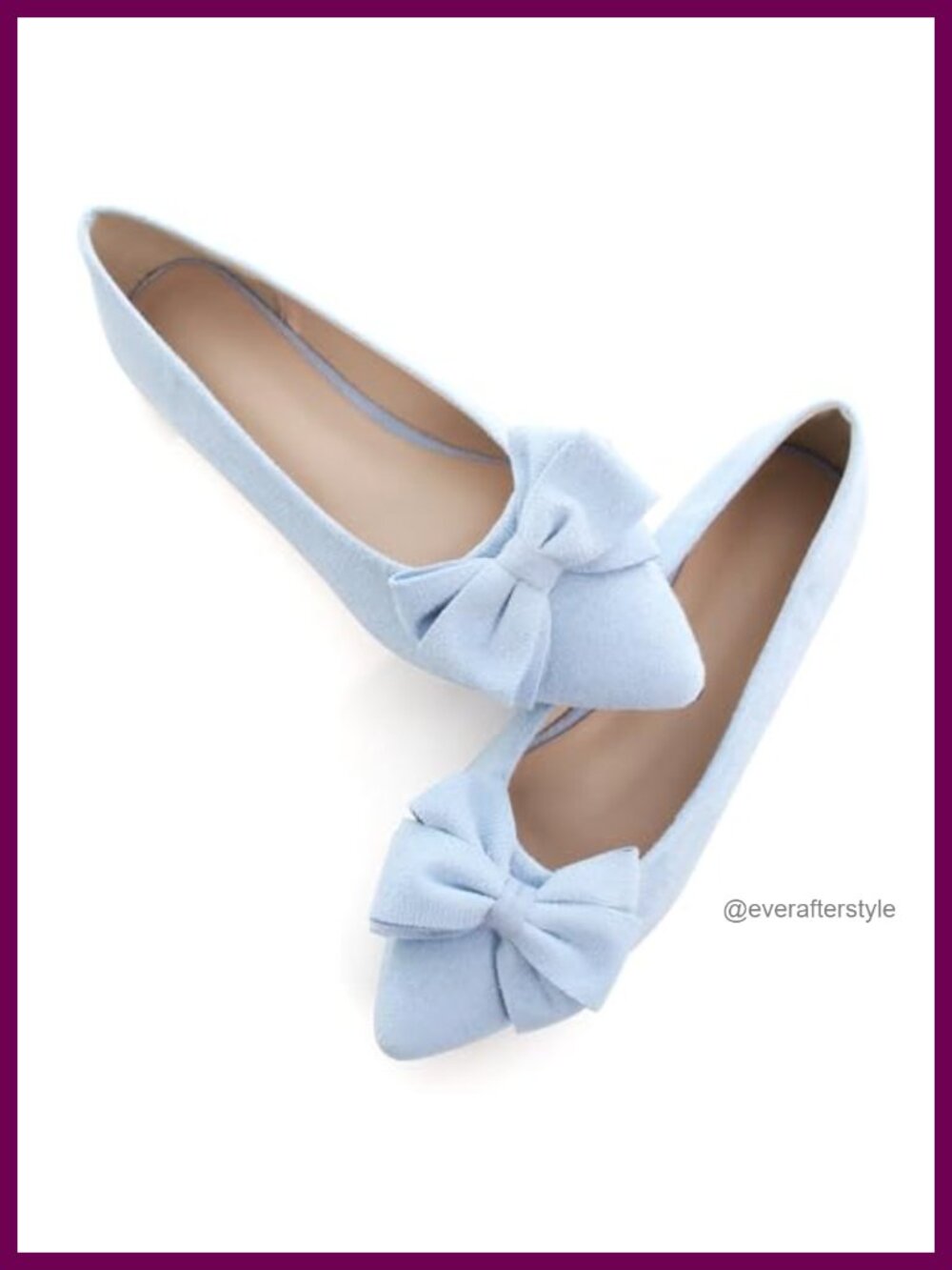 Suede Pointed Toe Bow Flats Women's Comfortable Pull-On Dress Shoes